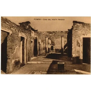 POMPEI CASA DEL POETA TRAGICO House of the Tragical Poet Pompei, Italy Postcard